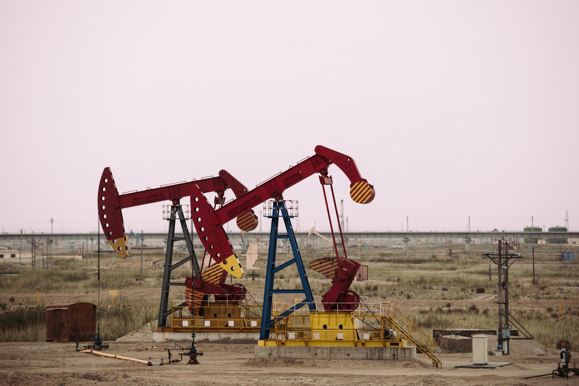 Oil pump jack in operation
